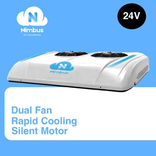 NIMBUS AC L24  : Electric Dual Fan Parking Air Condition 24V for Trucks /Caravan /Camper /RV Motorhome